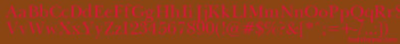 PasmaPlain Font – Red Fonts on Brown Background