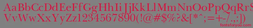 PasmaPlain Font – Red Fonts on Gray Background