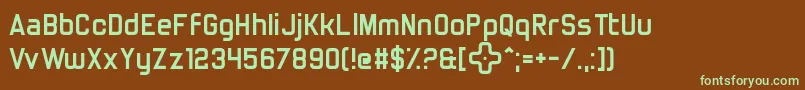 Шрифт TrulyMadlyDpad – зелёные шрифты на коричневом фоне