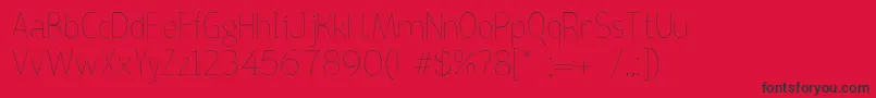BirdCherryLite Font – Black Fonts on Red Background