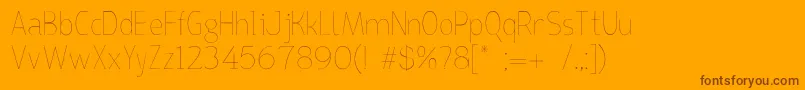 fuente BirdCherryLite – Fuentes Marrones Sobre Fondo Naranja