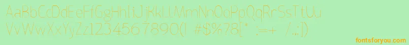 BirdCherryLite Font – Orange Fonts on Green Background