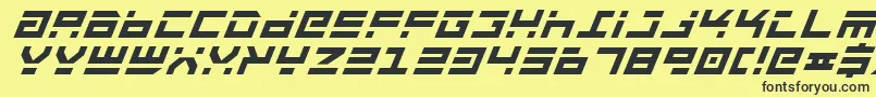 fuente RocketTypeBoldItalic – Fuentes Negras Sobre Fondo Amarillo