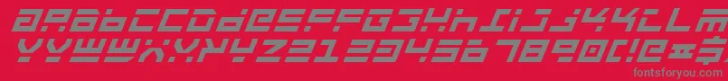RocketTypeBoldItalic Font – Gray Fonts on Red Background