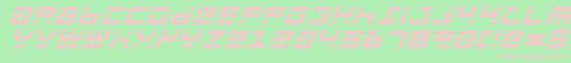RocketTypeBoldItalic-Schriftart – Rosa Schriften auf grünem Hintergrund