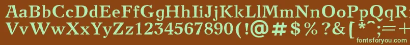 NewJournalBold Font – Green Fonts on Brown Background