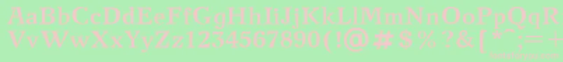 NewJournalBold Font – Pink Fonts on Green Background