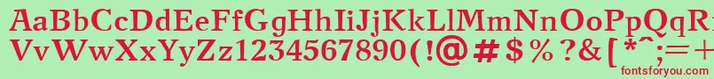 NewJournalBold Font – Red Fonts on Green Background