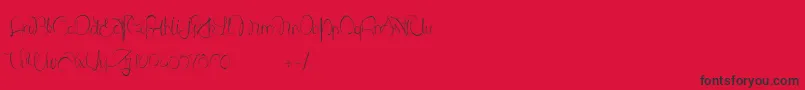 LantreDuCaniche Font – Black Fonts on Red Background