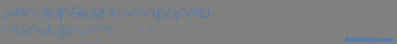 LantreDuCaniche-Schriftart – Blaue Schriften auf grauem Hintergrund