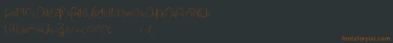 Шрифт LantreDuCaniche – коричневые шрифты на чёрном фоне