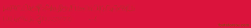 LantreDuCaniche-fontti – ruskeat fontit punaisella taustalla
