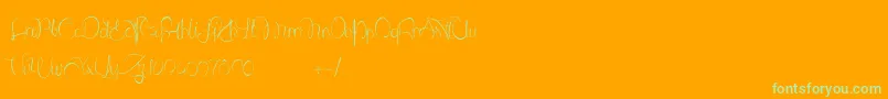 LantreDuCaniche Font – Green Fonts on Orange Background