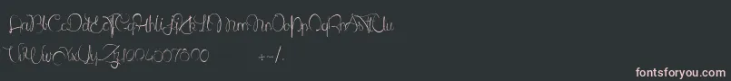 LantreDuCaniche Font – Pink Fonts on Black Background