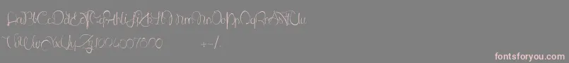 LantreDuCaniche Font – Pink Fonts on Gray Background