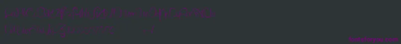 Шрифт LantreDuCaniche – фиолетовые шрифты на чёрном фоне