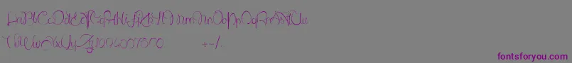 Шрифт LantreDuCaniche – фиолетовые шрифты на сером фоне