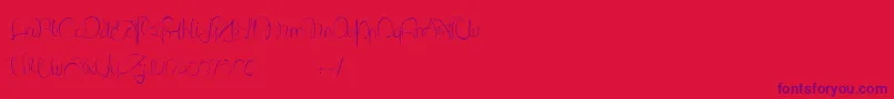 LantreDuCaniche-Schriftart – Violette Schriften auf rotem Hintergrund