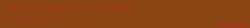 LantreDuCaniche Font – Red Fonts on Brown Background