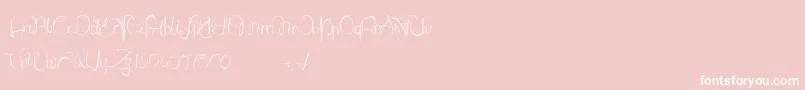 LantreDuCaniche-Schriftart – Weiße Schriften auf rosa Hintergrund