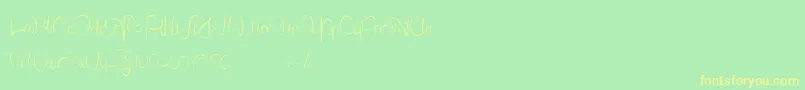 LantreDuCaniche Font – Yellow Fonts on Green Background