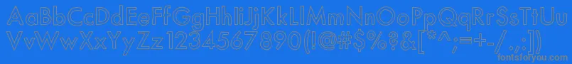 Mixmodernoutline Font – Gray Fonts on Blue Background
