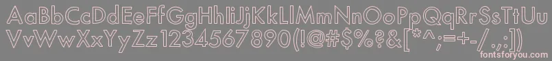 Mixmodernoutline Font – Pink Fonts on Gray Background