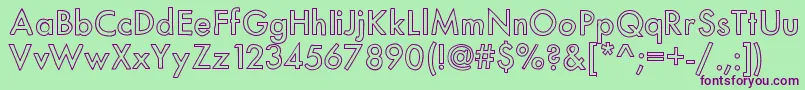 Mixmodernoutline Font – Purple Fonts on Green Background