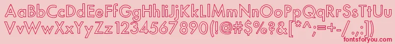 Mixmodernoutline Font – Red Fonts on Pink Background