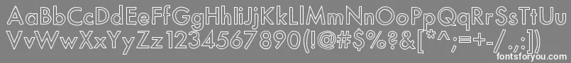 Mixmodernoutline Font – White Fonts on Gray Background