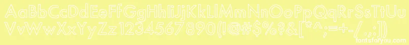 Mixmodernoutline Font – White Fonts on Yellow Background