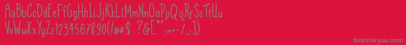 TinfoilTiaraDemo Font – Gray Fonts on Red Background