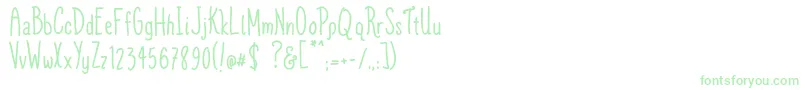 TinfoilTiaraDemo Font – Green Fonts on White Background