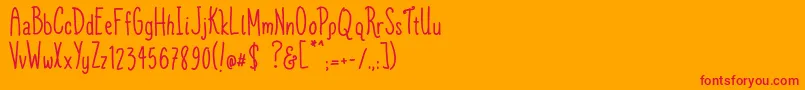 TinfoilTiaraDemo Font – Red Fonts on Orange Background
