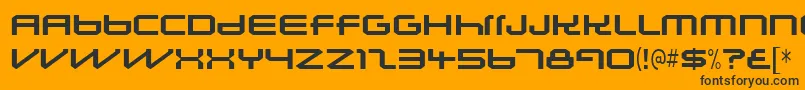 Lunasolsequence Font – Black Fonts on Orange Background