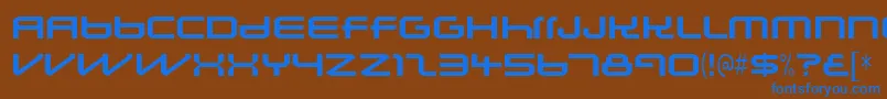 Lunasolsequence Font – Blue Fonts on Brown Background