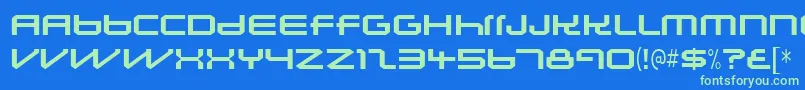 Lunasolsequence Font – Green Fonts on Blue Background