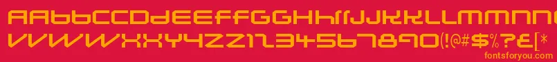 Lunasolsequence Font – Orange Fonts on Red Background