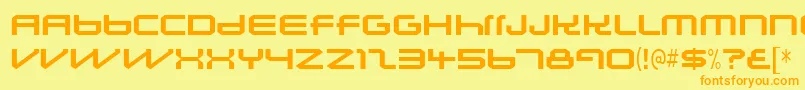Lunasolsequence Font – Orange Fonts on Yellow Background