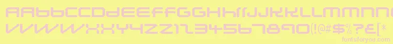 Lunasolsequence Font – Pink Fonts on Yellow Background