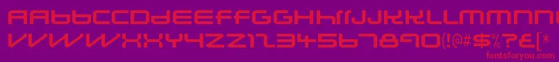 Lunasolsequence-Schriftart – Rote Schriften auf violettem Hintergrund