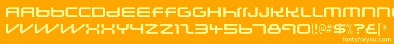 Lunasolsequence Font – Yellow Fonts on Orange Background