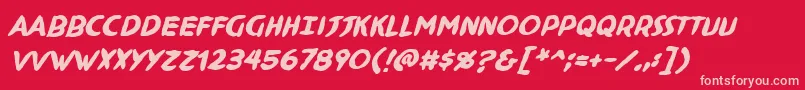 Ninjutsubb ffy Font – Pink Fonts on Red Background