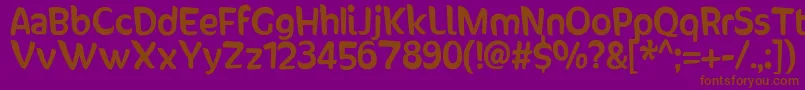 Sunnyside Font – Brown Fonts on Purple Background