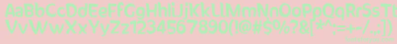 Sunnyside Font – Green Fonts on Pink Background