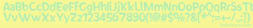 Sunnyside Font – Green Fonts on Yellow Background