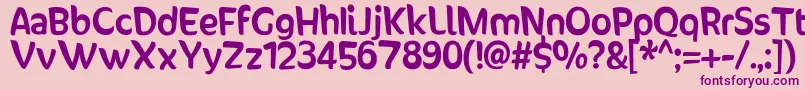 Sunnyside Font – Purple Fonts on Pink Background