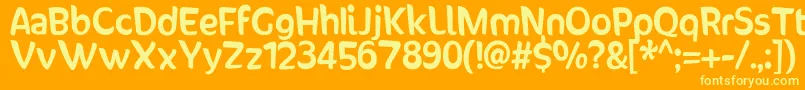 Sunnyside Font – Yellow Fonts on Orange Background