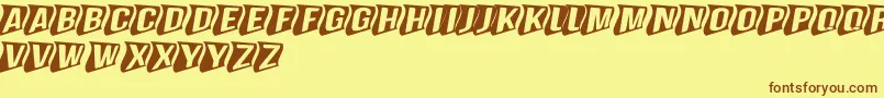 GenghiskhanframedMdperspecti Font – Brown Fonts on Yellow Background
