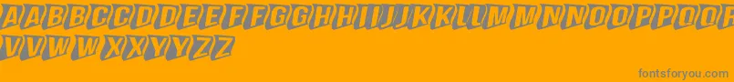 GenghiskhanframedMdperspecti Font – Gray Fonts on Orange Background